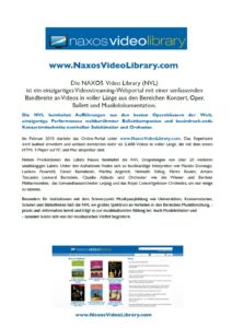 Naxos Video Library 2019_Broschüre